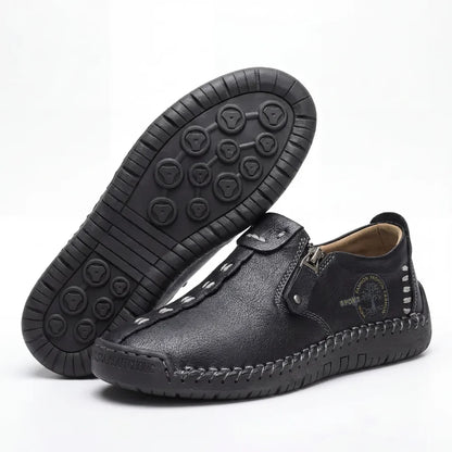 Vera™ – Hand-Stitched Slip-On Comfort Loafers | No-Bend Zipper, Wide Toe Box & All-Day Comfort