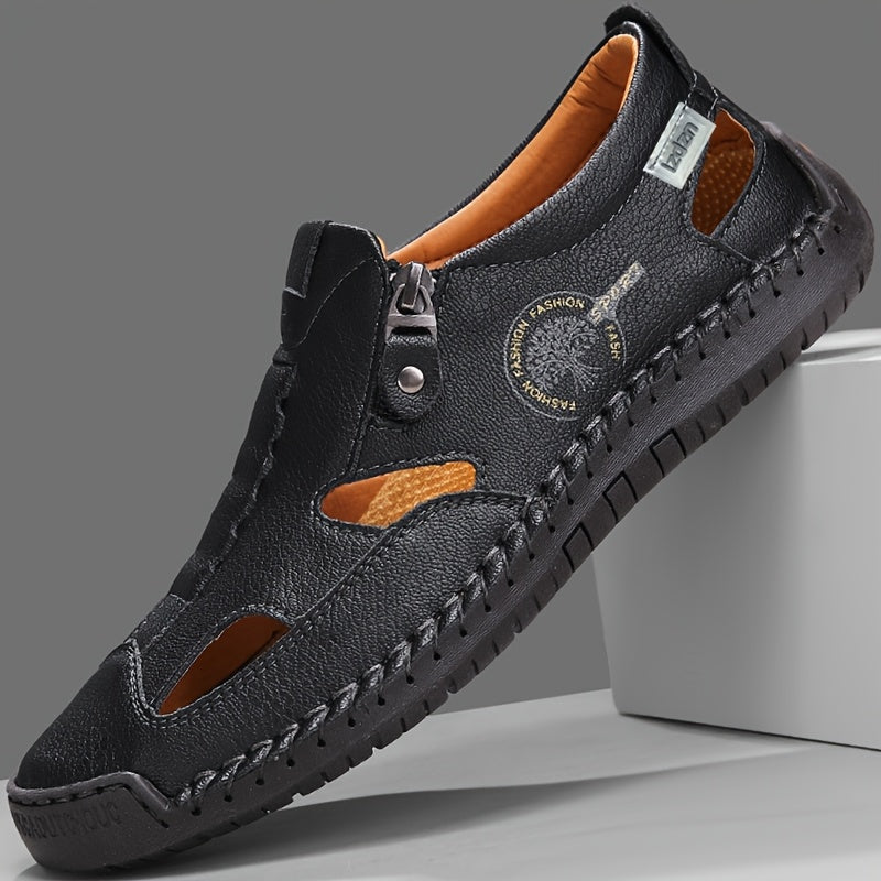 Evelyn™ — Hand-Stitched Slip-On Summer Loafers | No-Bend Zipper, Breathable & Cool All-Day Comfort