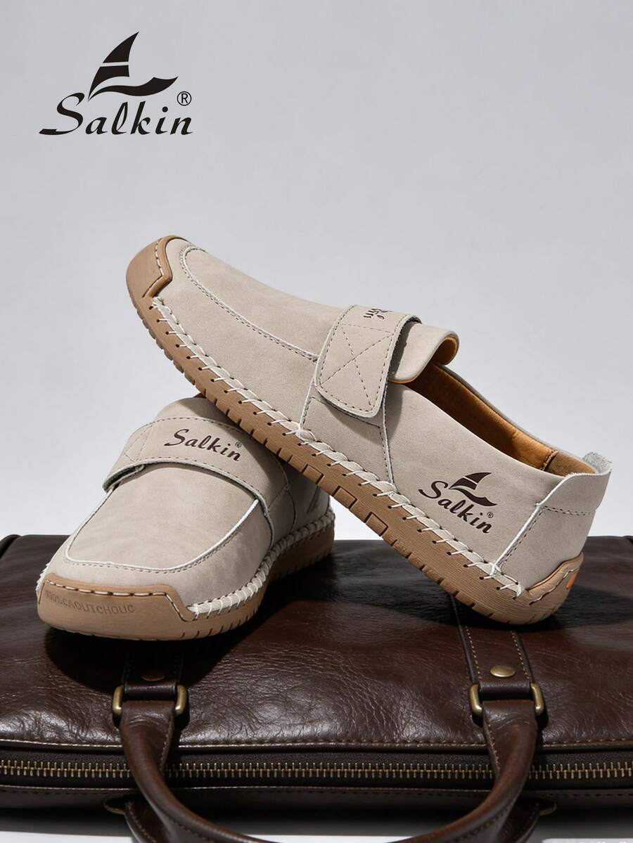 Salkin Nieuwe modeontwerper dames casual schoenen, handgemaakte sneakers, loafers, lichtgewicht ademende zachte comfortabele schoenen met antislip platte zool, imitatie schoenen voor dames, geschikt voor buiten, jurken, jeans, dagelijks wandelen, hiken, m
