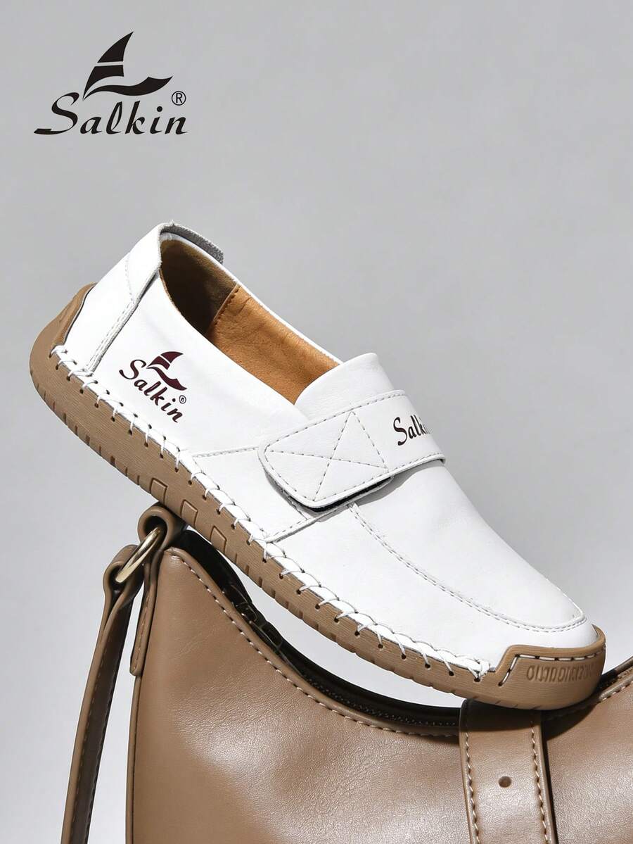 Salkin Nieuwe modeontwerper dames casual schoenen, handgemaakte sneakers, loafers, lichtgewicht ademende zachte comfortabele schoenen met antislip platte zool, imitatie schoenen voor dames, geschikt voor buiten, jurken, jeans, dagelijks wandelen, hiken, m