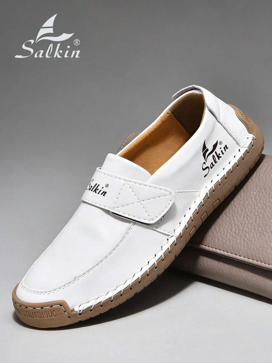 Salkin Nieuwe modeontwerper dames casual schoenen, handgemaakte sneakers, loafers, lichtgewicht ademende zachte comfortabele schoenen met antislip platte zool, imitatie schoenen voor dames, geschikt voor buiten, jurken, jeans, dagelijks wandelen, hiken, m
