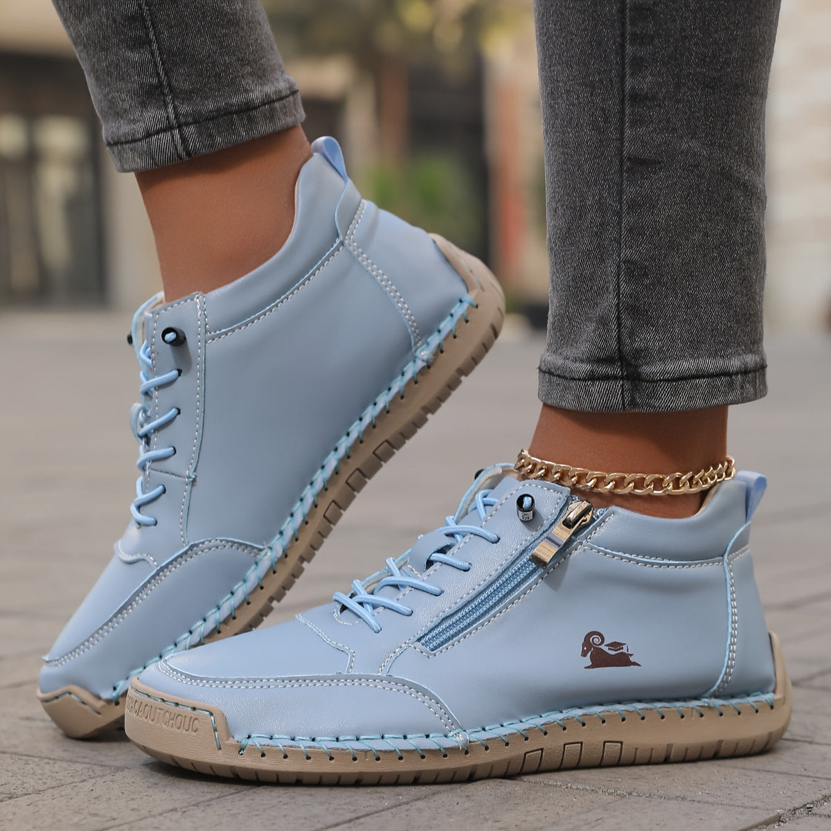 Eleanor™ – Hand-Stitched Slip-On Comfort Sneakers  | No-Bend Zipper, Wide Toe Box & All-Day Comfort