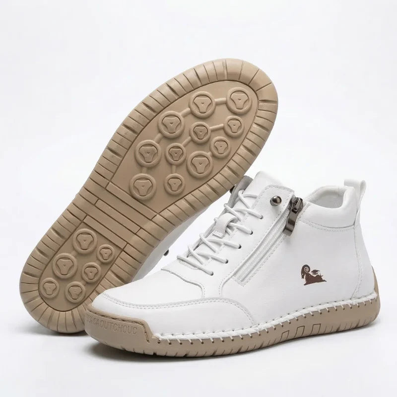 Eleanor™ – Hand-Stitched Slip-On Comfort Sneakers  | No-Bend Zipper, Wide Toe Box & All-Day Comfort