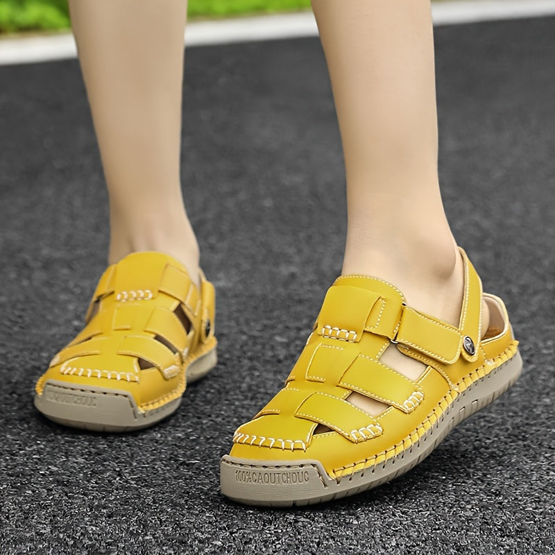 Soraya™ – Adjustable Closed-Toe Comfort Sandals | Hook-&-Loop Straps, Wide Toe Box & All-Day Comfort