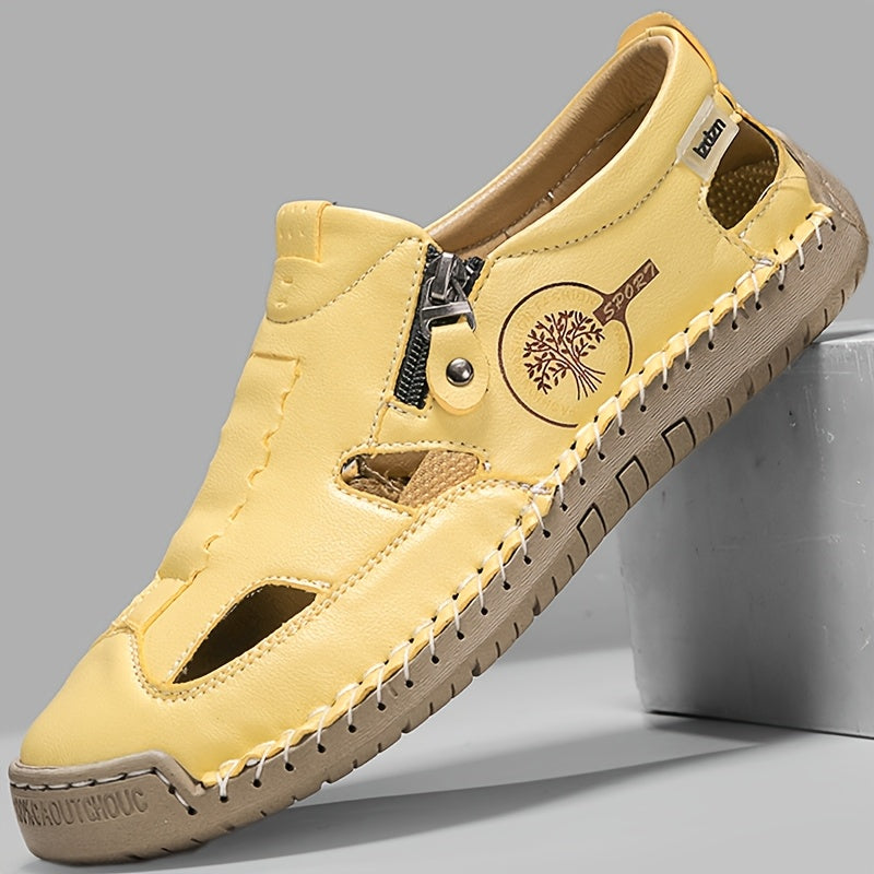 Evelyn™ — Hand-Stitched Slip-On Summer Loafers | No-Bend Zipper, Breathable & Cool All-Day Comfort
