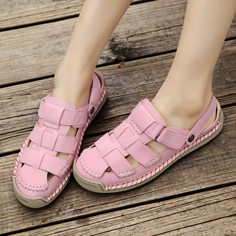 Soraya™ – Adjustable Closed-Toe Comfort Sandals | Hook-&-Loop Straps, Wide Toe Box & All-Day Comfort