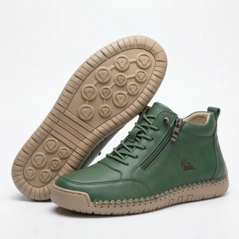 Eleanor™ – Hand-Stitched Slip-On Comfort Sneakers  | No-Bend Zipper, Wide Toe Box & All-Day Comfort