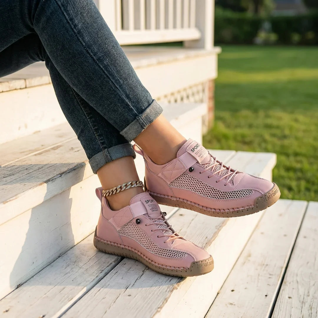 Nora Air™– Hand-Stitched Slip-On Comfort Sneakers | Breathable, Lightweight & Wide Toe Box for All-Day Freedom