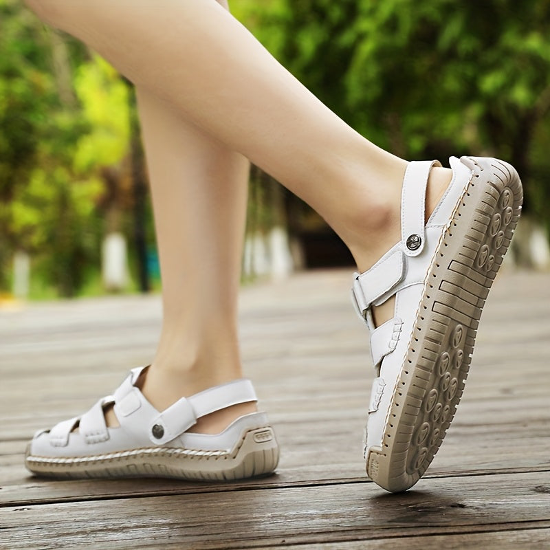Soraya™ – Adjustable Closed-Toe Comfort Sandals | Hook-&-Loop Straps, Wide Toe Box & All-Day Comfort