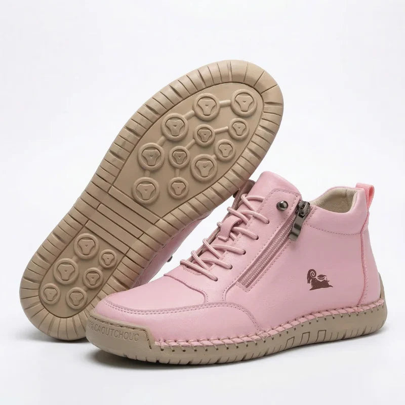 Eleanor™ – Hand-Stitched Slip-On Comfort Sneakers  | No-Bend Zipper, Wide Toe Box & All-Day Comfort