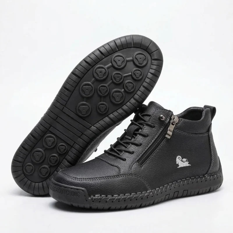 Eleanor™ – Hand-Stitched Slip-On Comfort Sneakers  | No-Bend Zipper, Wide Toe Box & All-Day Comfort