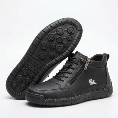 Eleanor™ – Hand-Stitched Slip-On Comfort Sneakers  | No-Bend Zipper, Wide Toe Box & All-Day Comfort