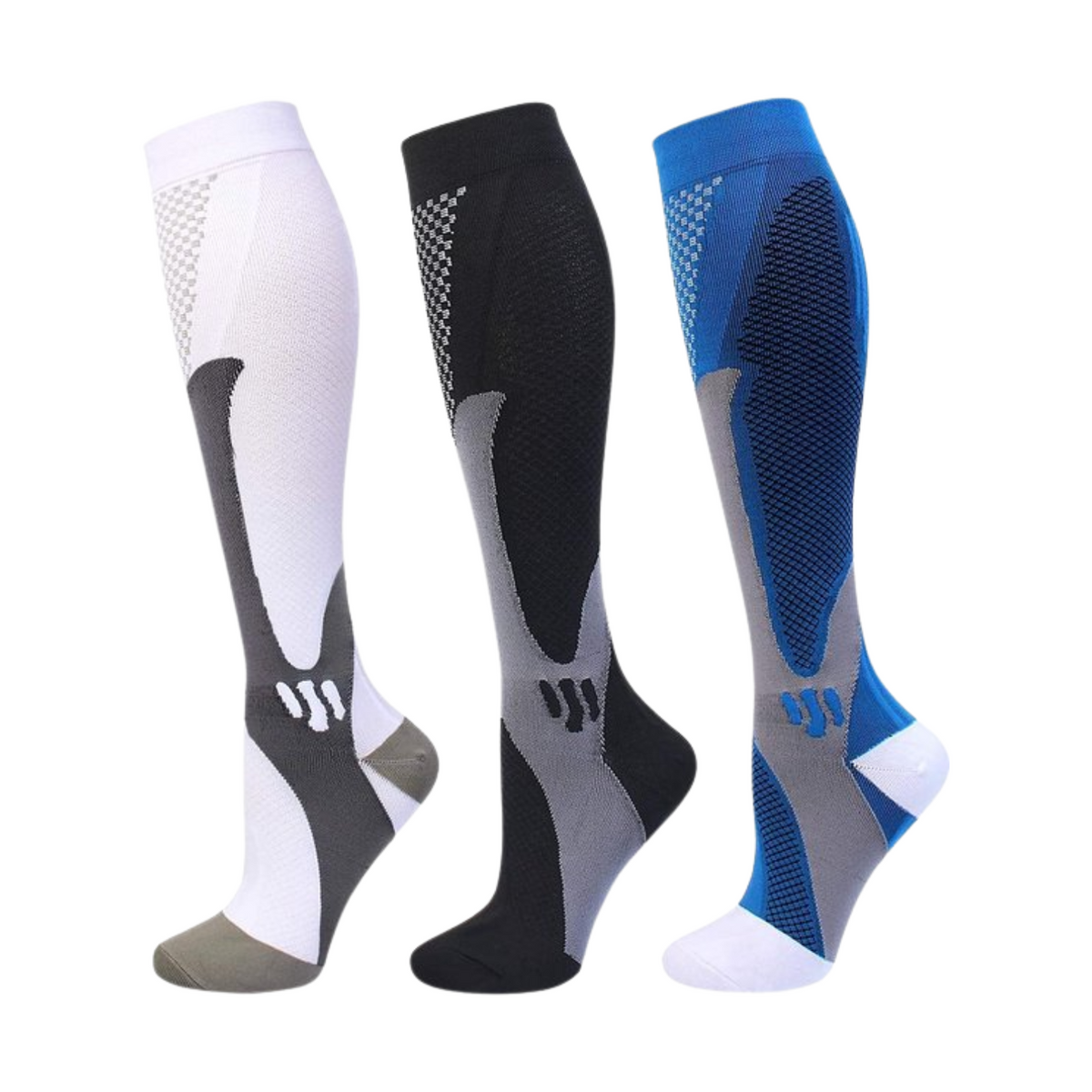 3-Pack Compression Socks for Enhanced Circulation & Everyday Comfort