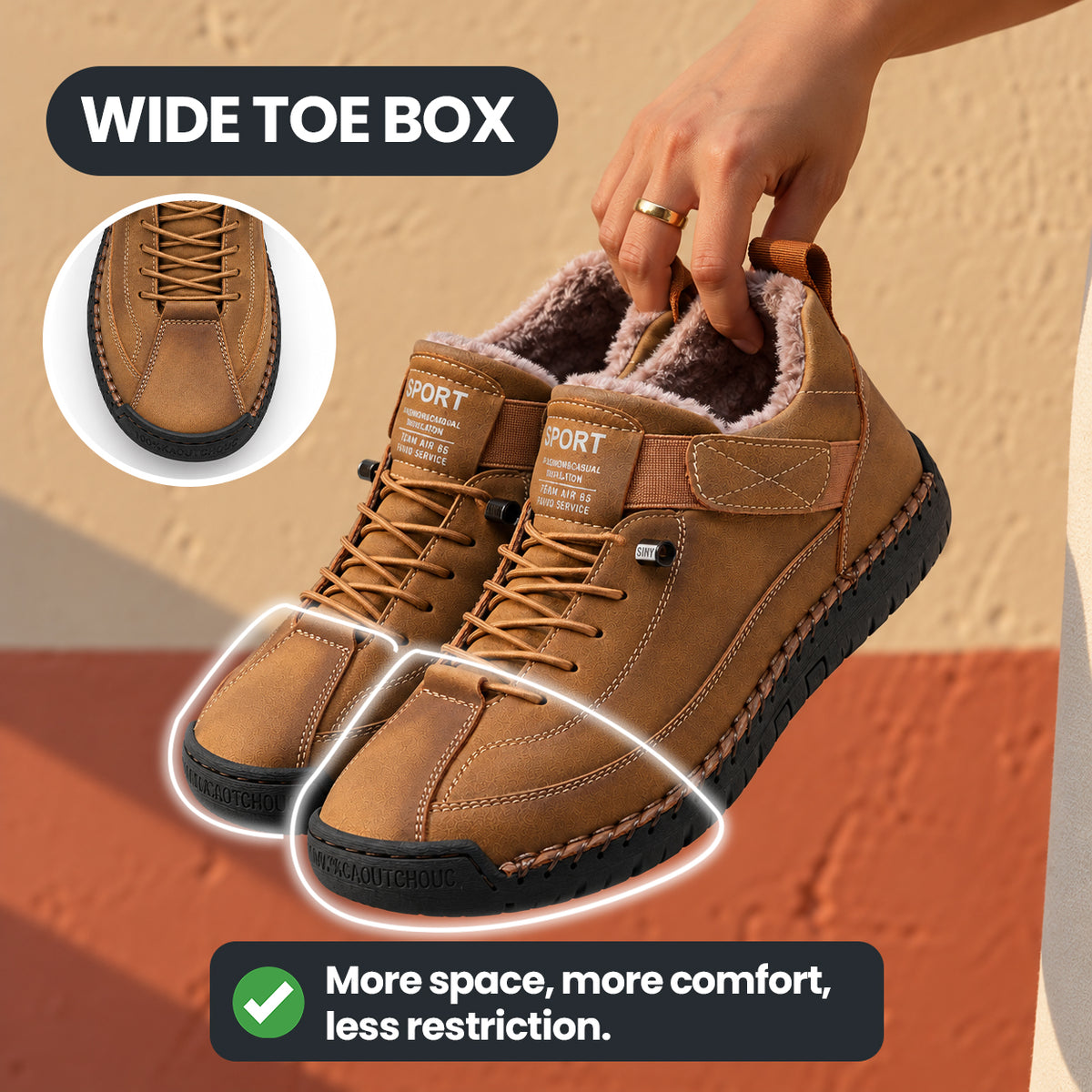 Nova™ – Warm-Lined Comfort Walking Shoes | Wide Toe Box, Lightweight & Warm All-Day Comfort