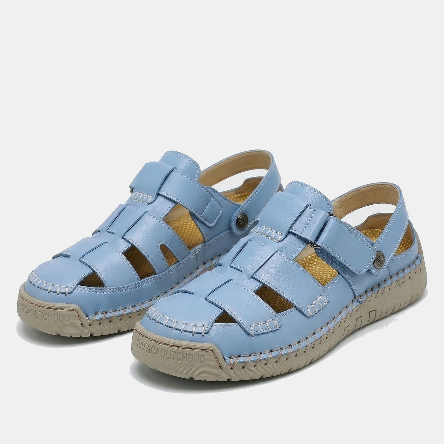 Soraya™ – Adjustable Closed-Toe Comfort Sandals | Hook-&-Loop Straps, Wide Toe Box & All-Day Comfort
