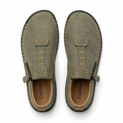 Vera™ – Hand-Stitched Slip-On Comfort Loafers | No-Bend Zipper, Wide Toe Box & All-Day Comfort