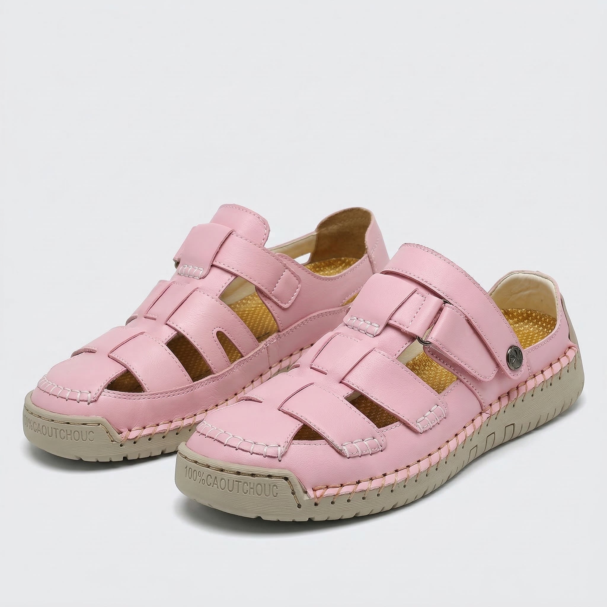 Soraya™ – Adjustable Closed-Toe Comfort Sandals | Hook-&-Loop Straps, Wide Toe Box & All-Day Comfort