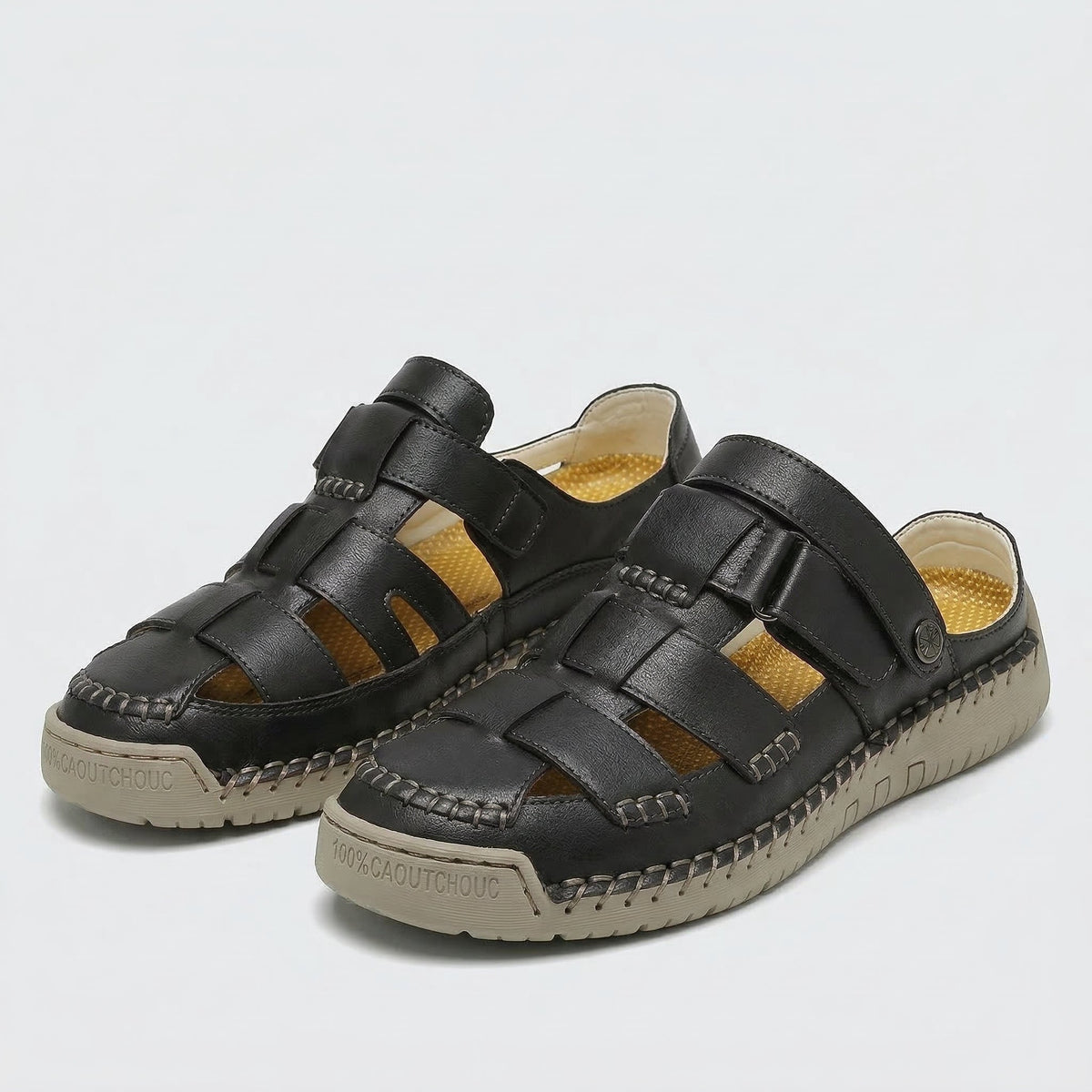 Soraya™ – Adjustable Closed-Toe Comfort Sandals | Hook-&-Loop Straps, Wide Toe Box & All-Day Comfort
