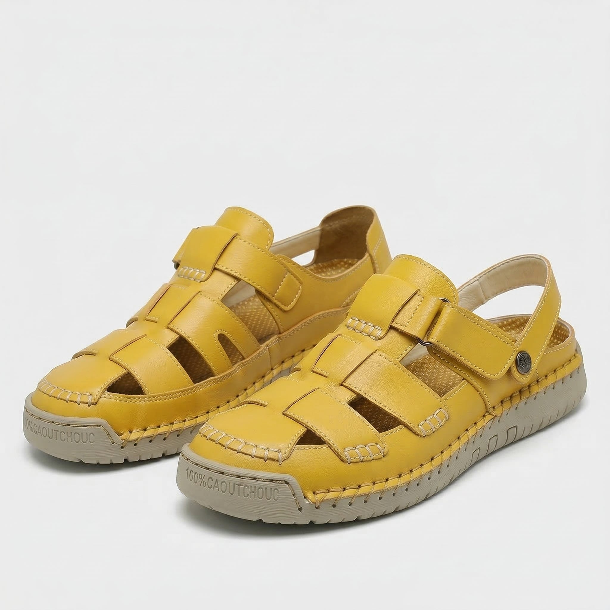 Soraya™ – Adjustable Closed-Toe Comfort Sandals | Hook-&-Loop Straps, Wide Toe Box & All-Day Comfort