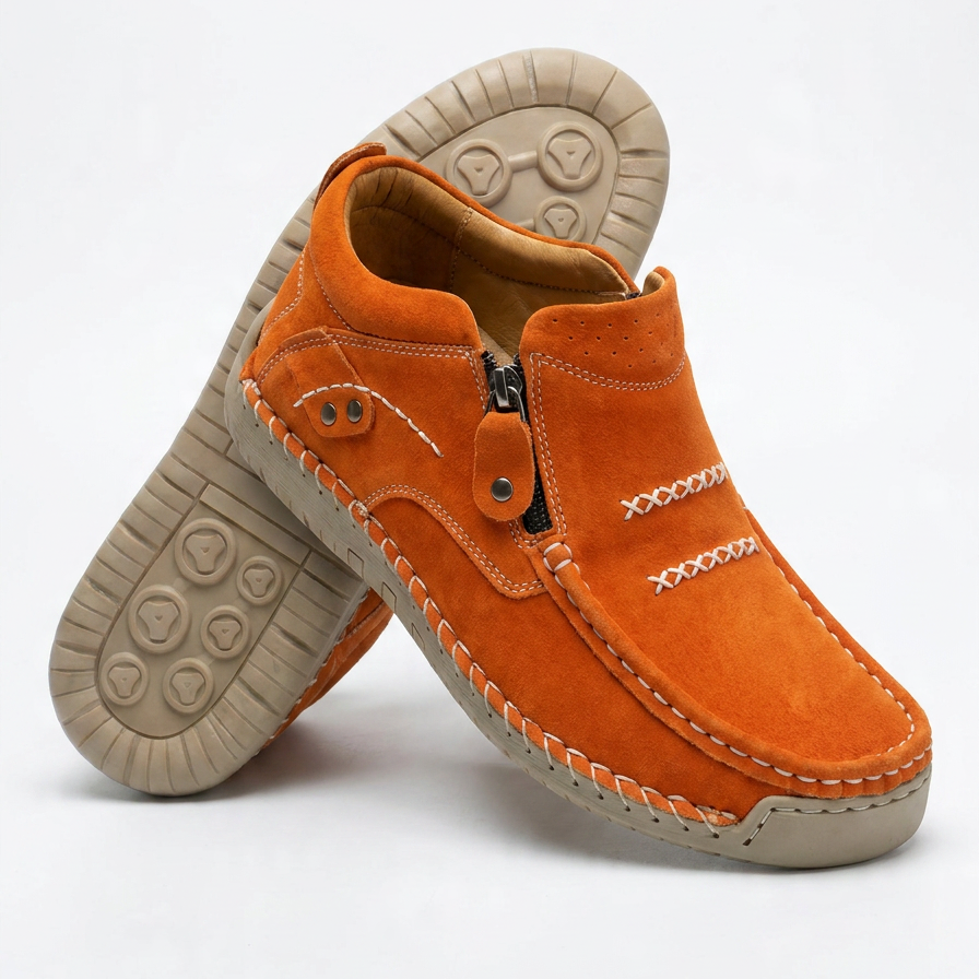 Cora™ – Hands-Free Zip Comfort Shoes for Women | Suede, Wide Toe Box & All-Day Comfort