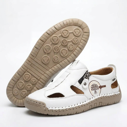 Evelyn™ — Hand-Stitched Slip-On Summer Loafers | No-Bend Zipper, Breathable & Cool All-Day Comfort